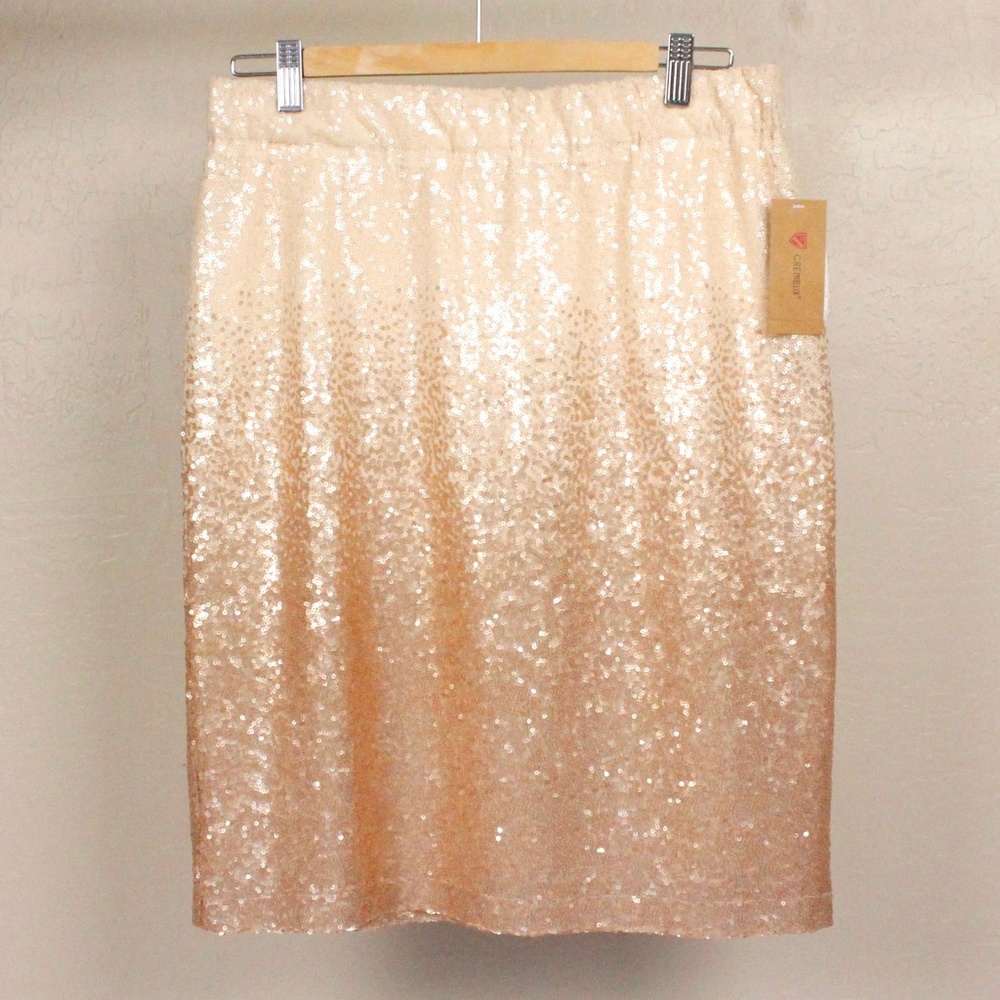 NWT Champagne Ombre Sequin Skirt